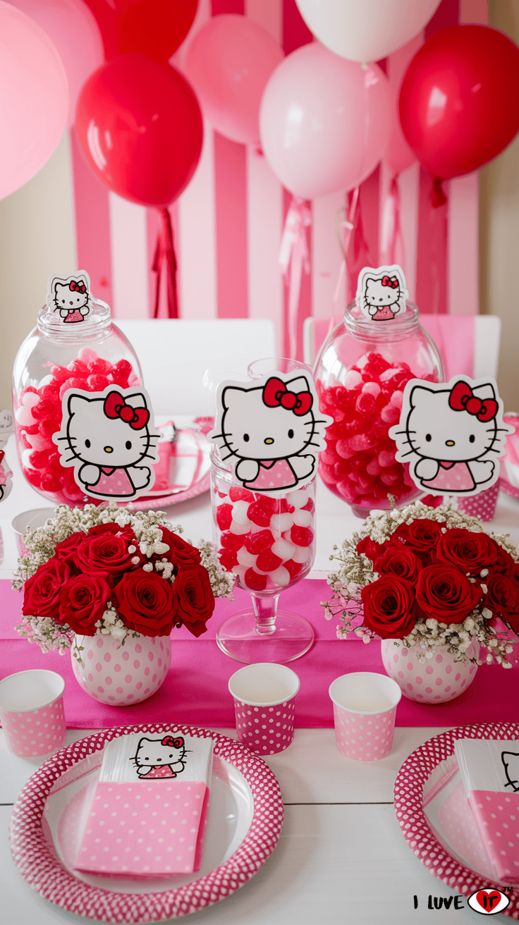 hello kitty centerpiece ideas 