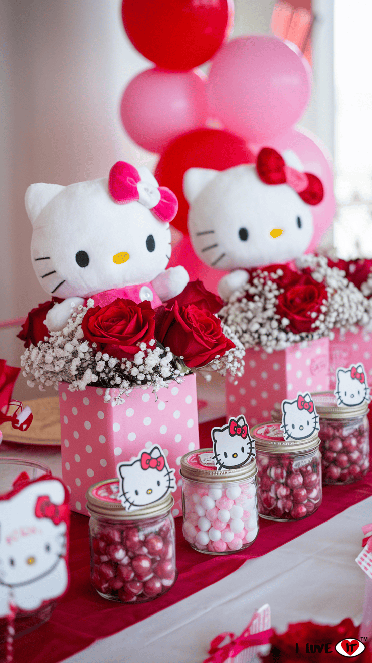 hello kitty centerpiece baby shower