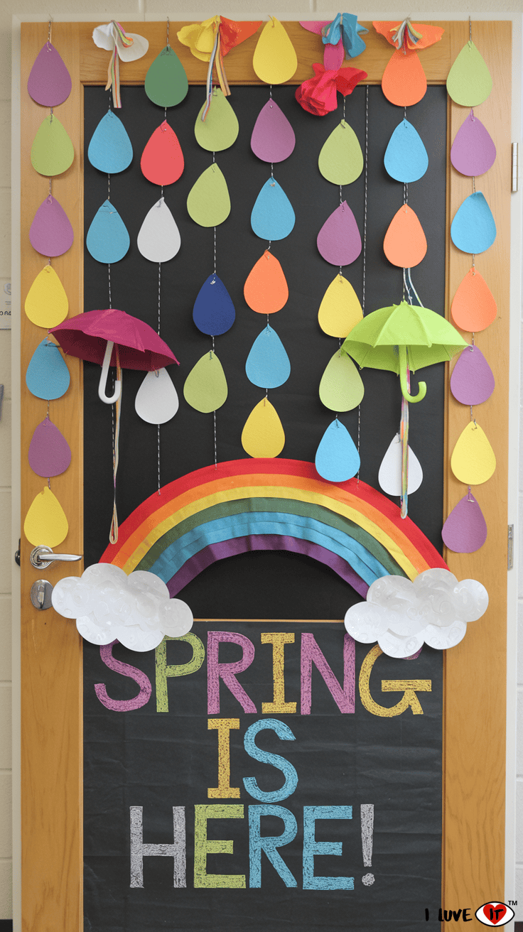 spring door decor classroom