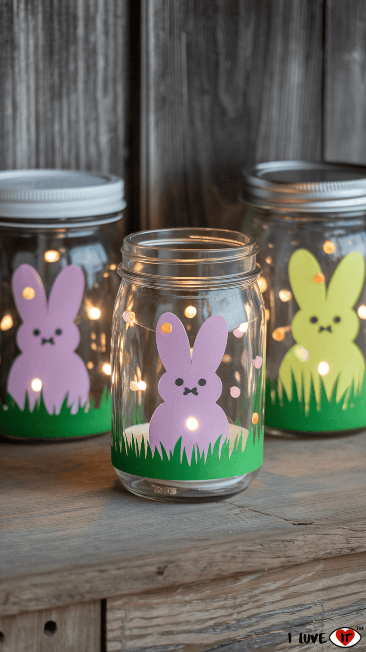 peeps crafts mason jar