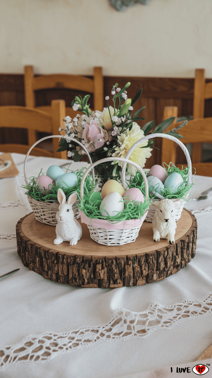 easter basket centerpieces