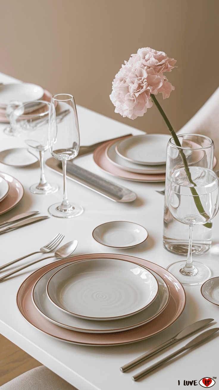 spring table setting minimalist