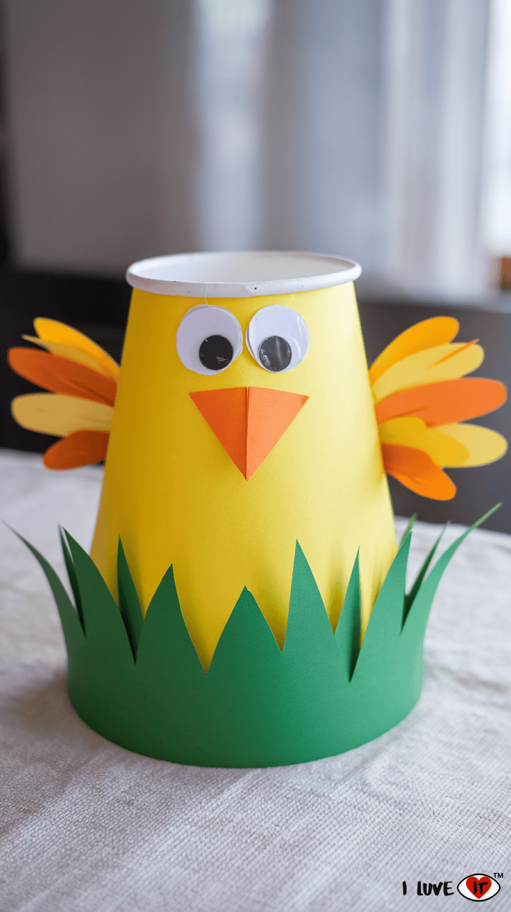 spring crafts for kids chicks