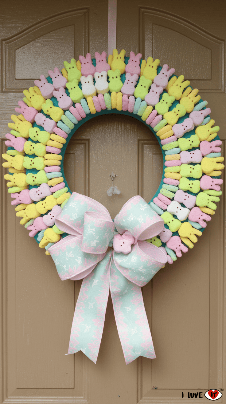 peeps crafts wreath