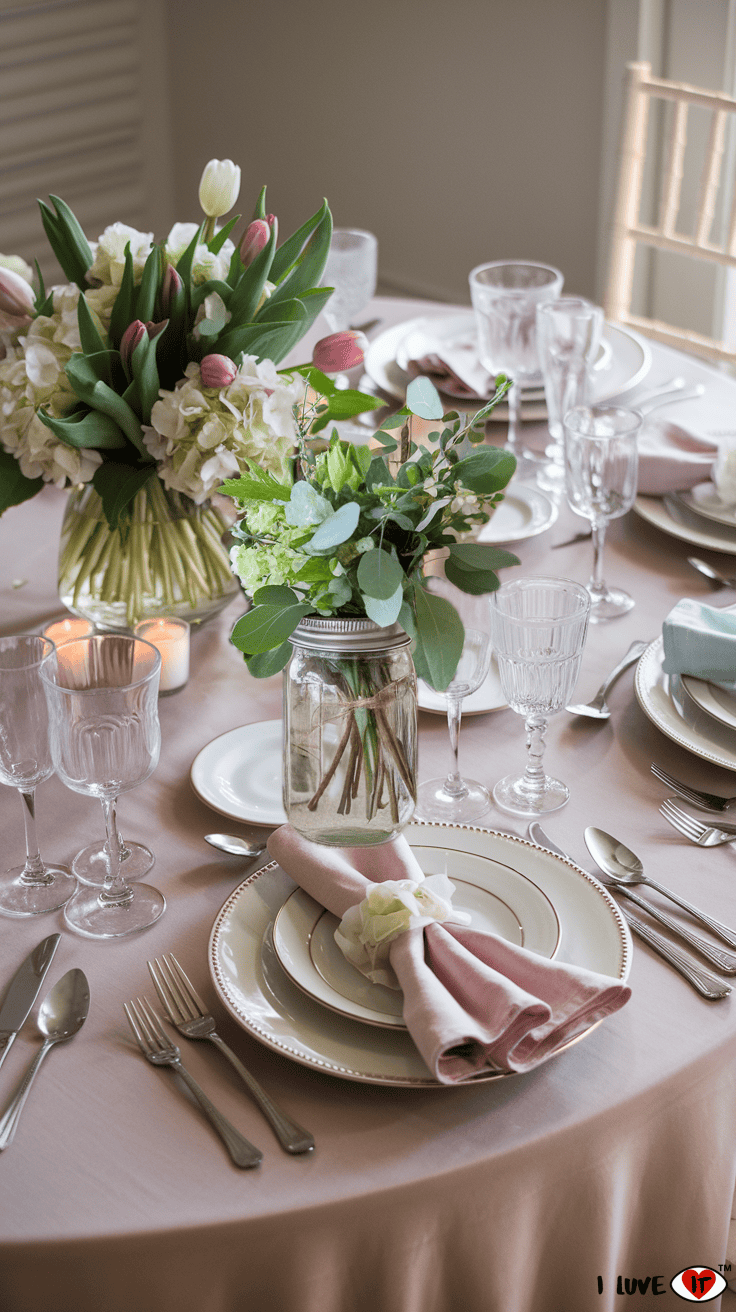 spring table setting round