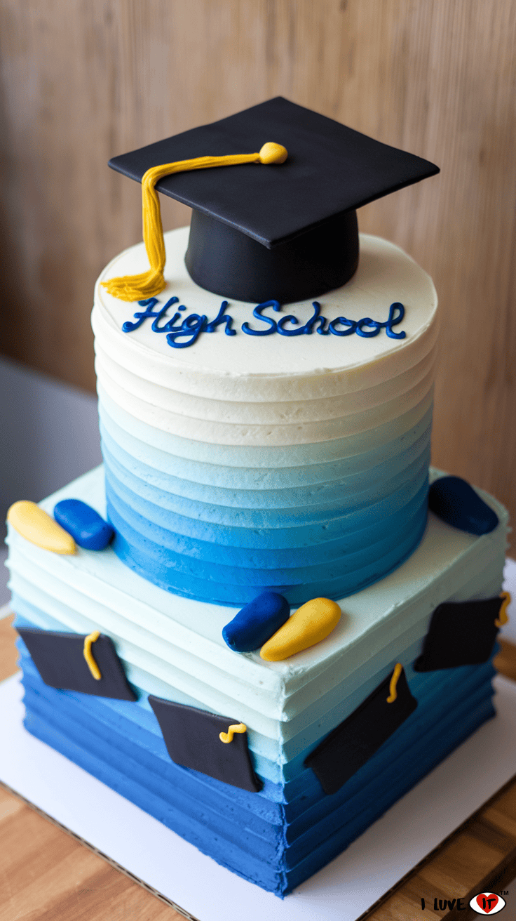 graduation cake high school