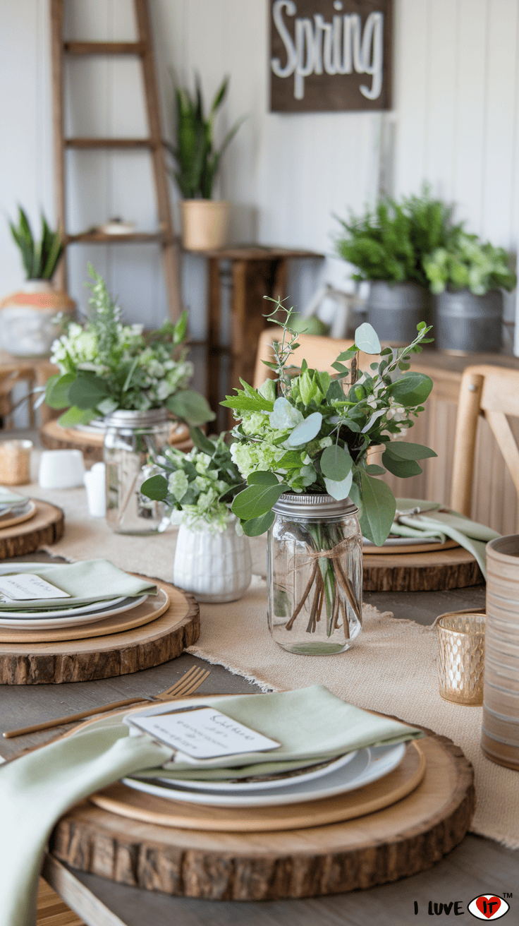 spring table setting rustic