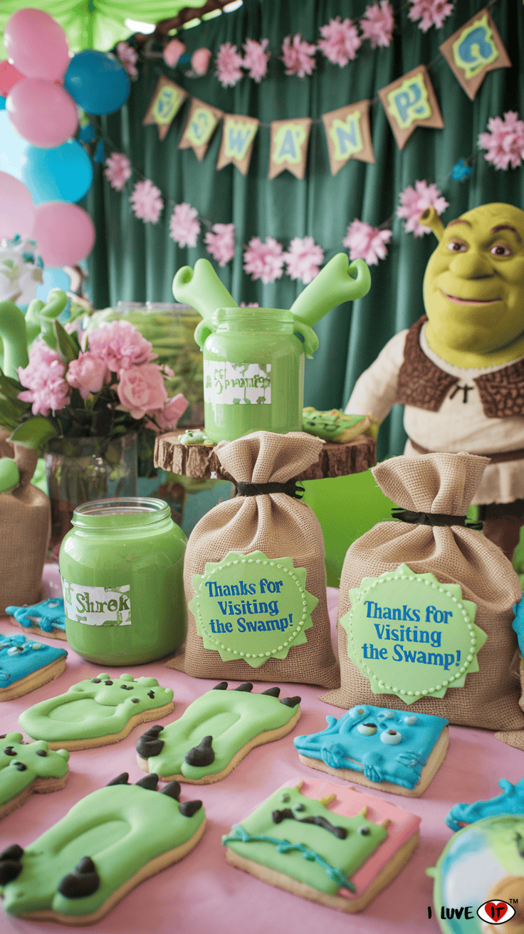 shrek baby shower favor ideas