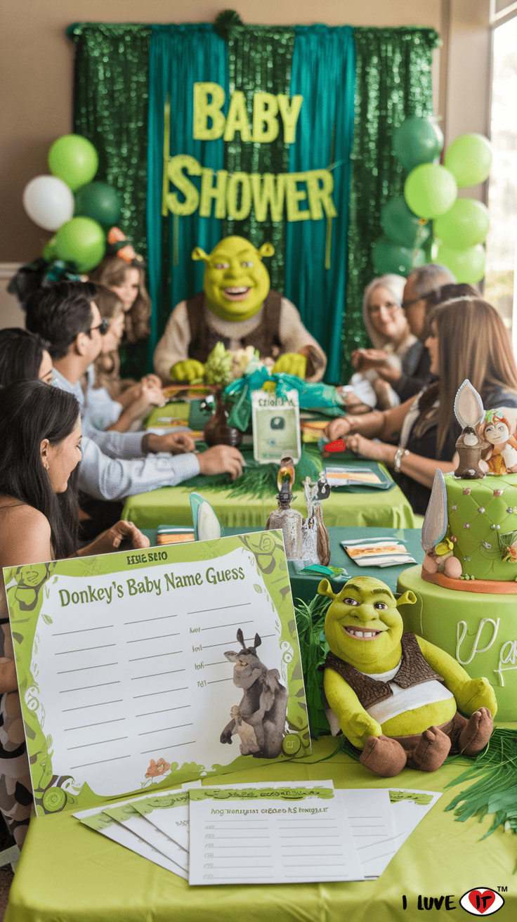 shrek baby shower game ideas