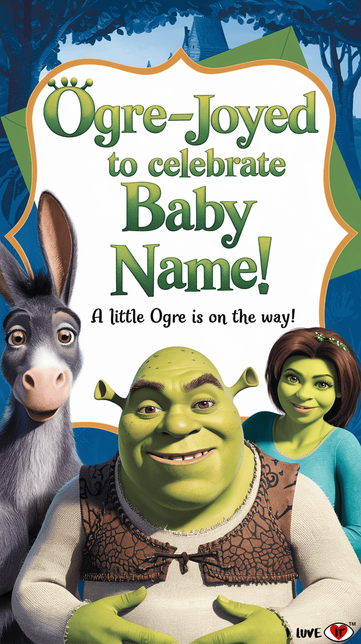 shrek invitation baby shower