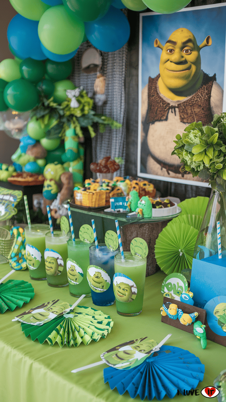 shrek baby shower drinks 