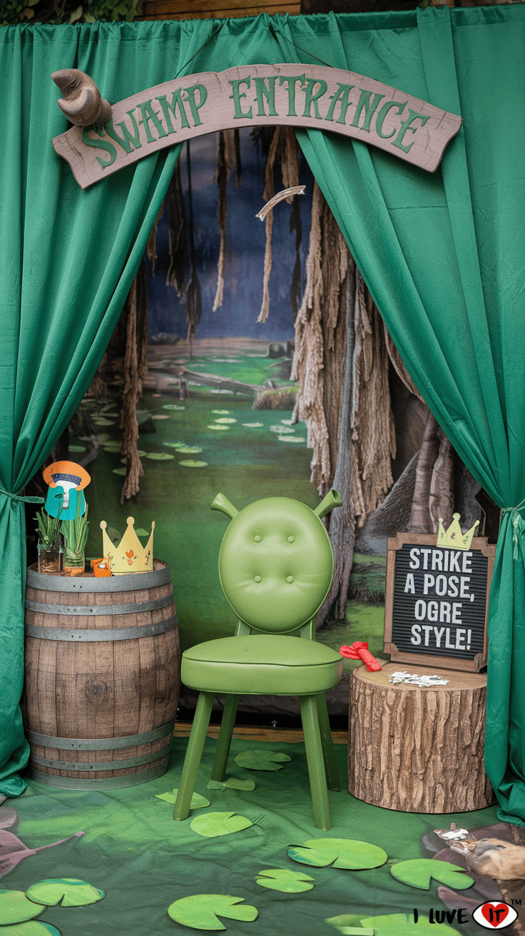 shrek photo booth baby shower