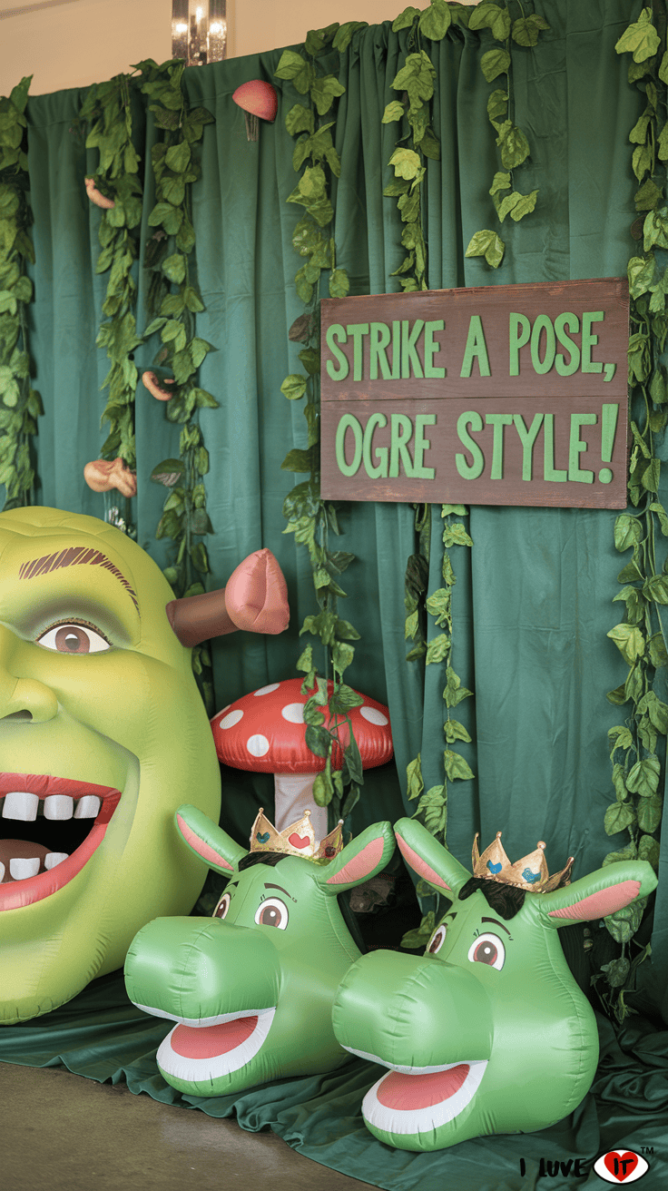 shrek baby shower Photo Booth