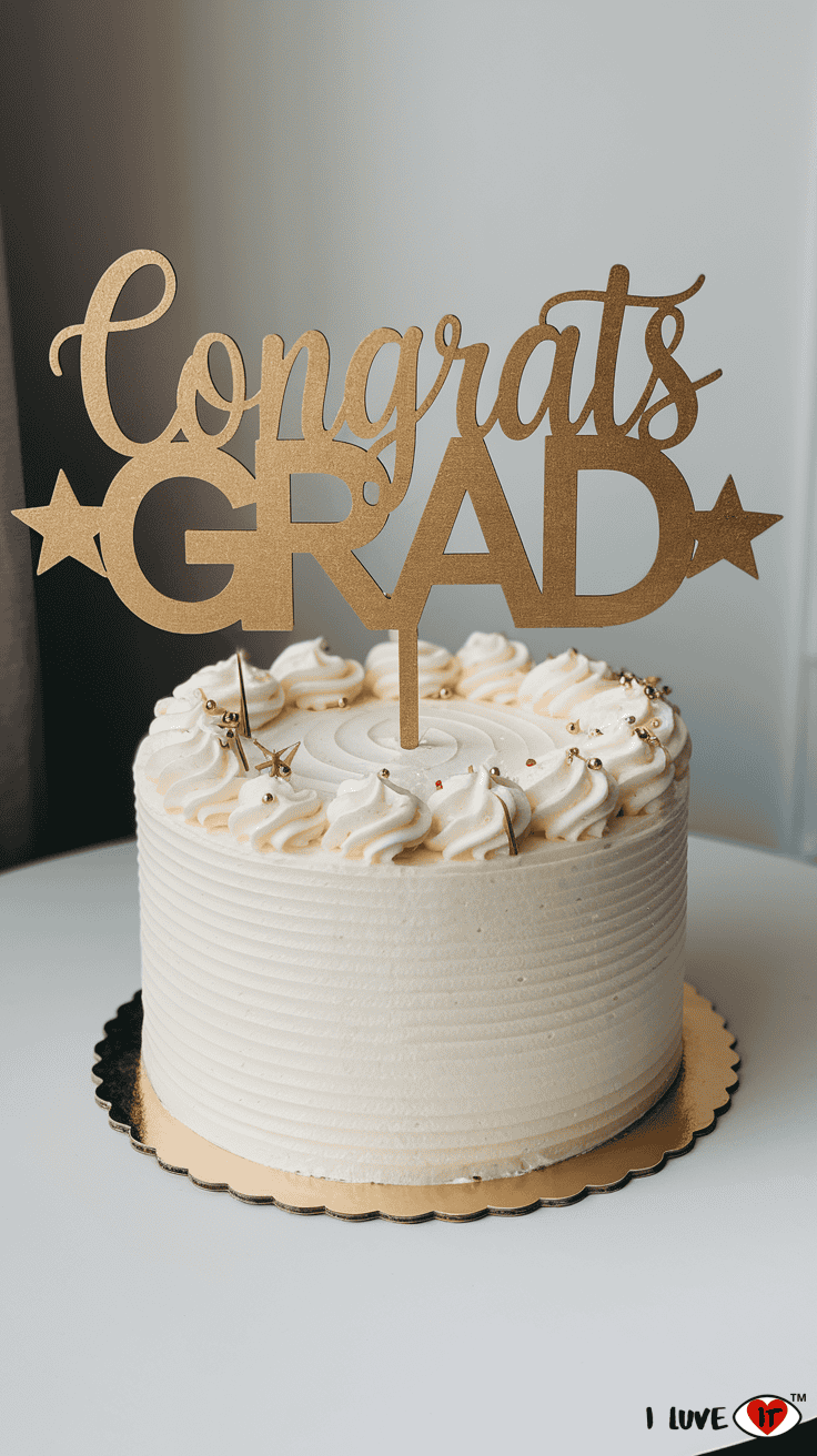 graduation cake simple