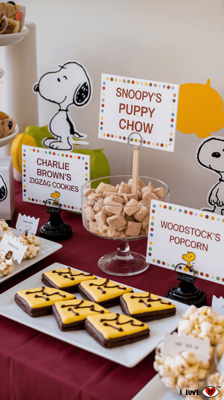 snoopy baby shower ideas