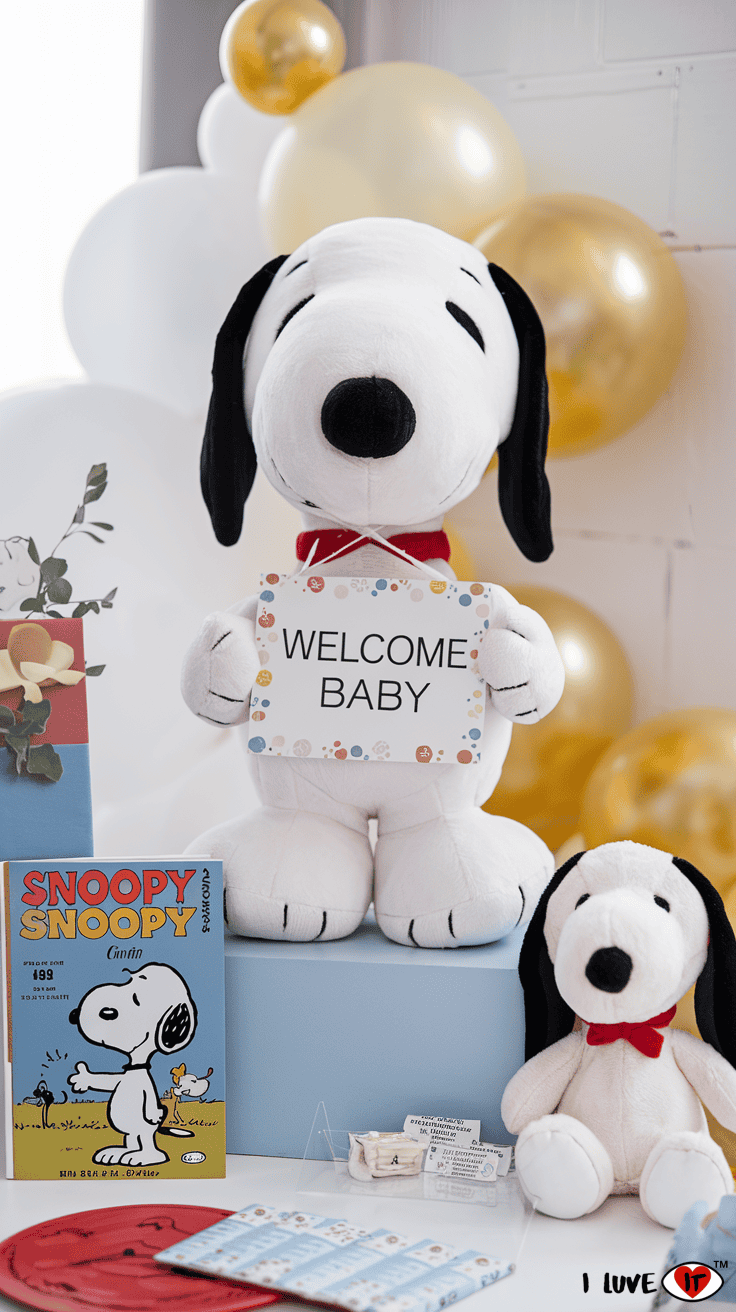 snoopy gift table idea