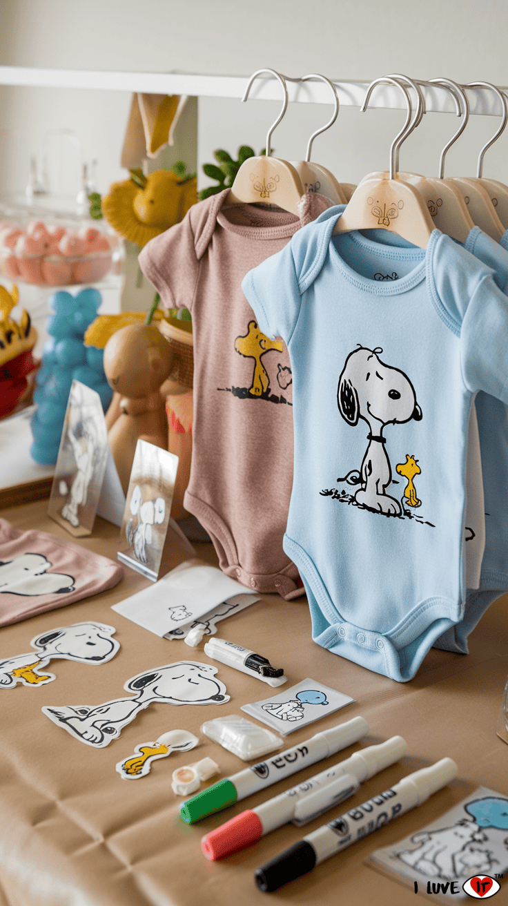 snoopy onesie decorating