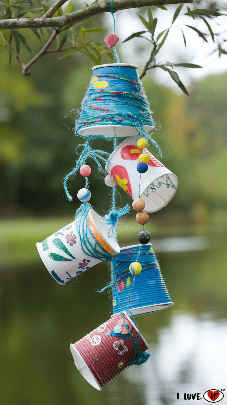 spring crafts for kids wind chimes