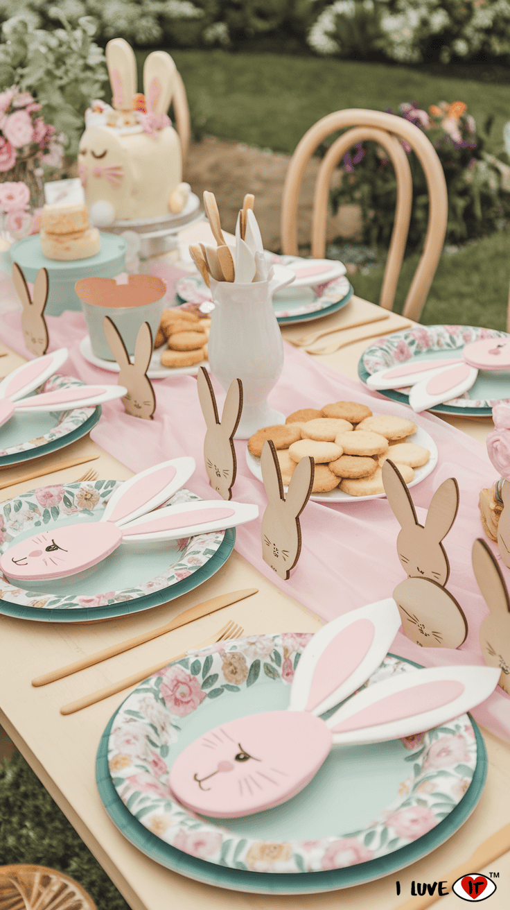 bunny table decor