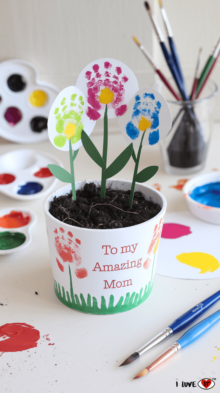 flower pots thumb prints