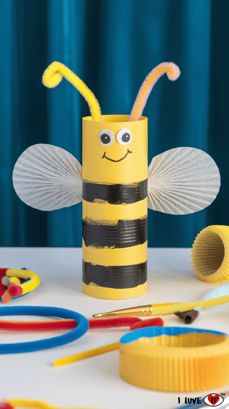 diy bumblebee toilet paper craft