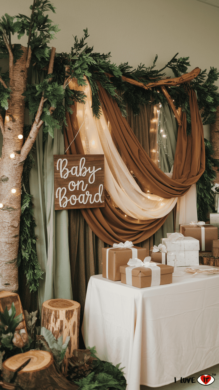 woodland backdrop diy