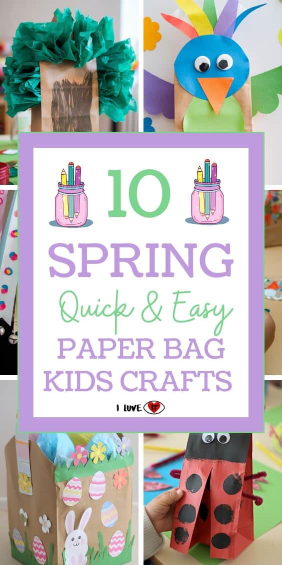 paper bag spring crafts for kids