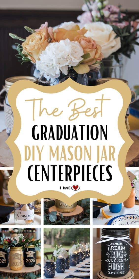 graduation mason jar centerpieces