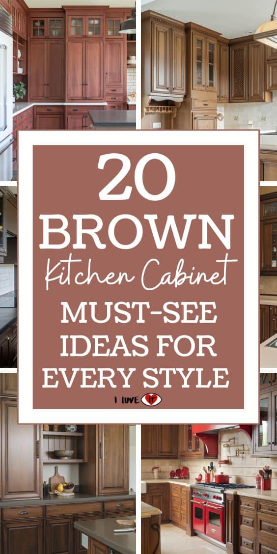 brown kitchen cabinets