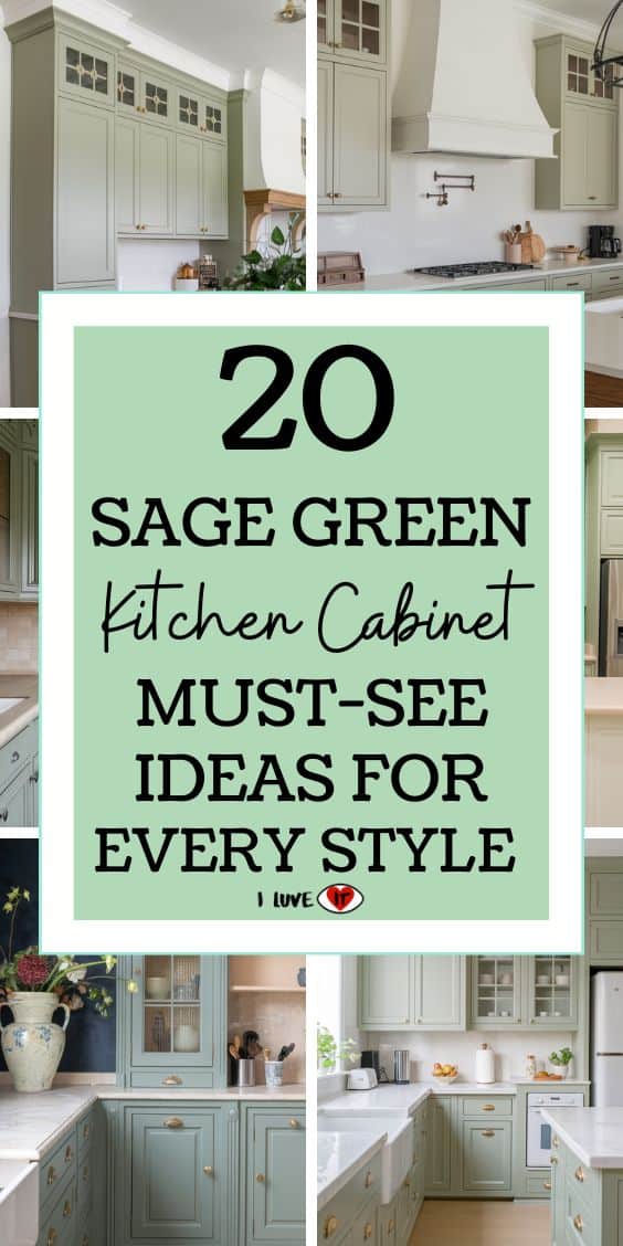 sage green kitchen cabinets