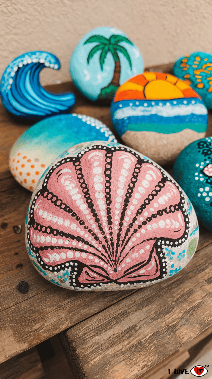 beach painted rocks