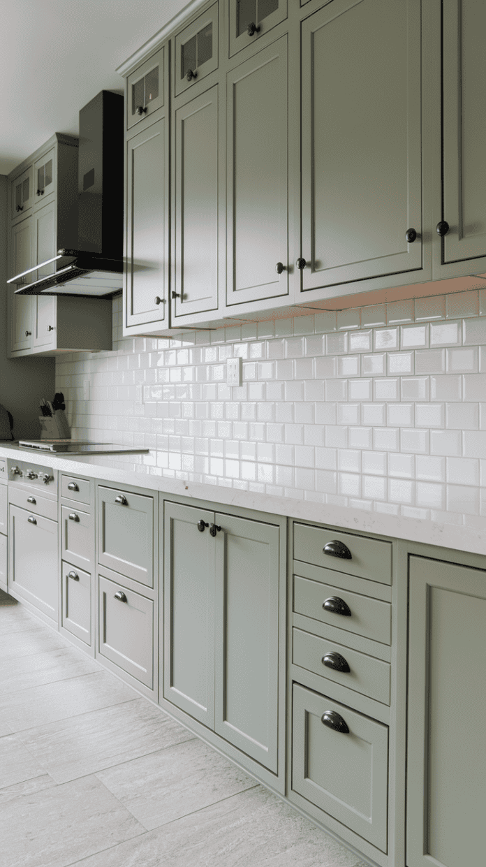 25 Beautiful Sage Green Kitchen Cabinet Ideas - I Luve It