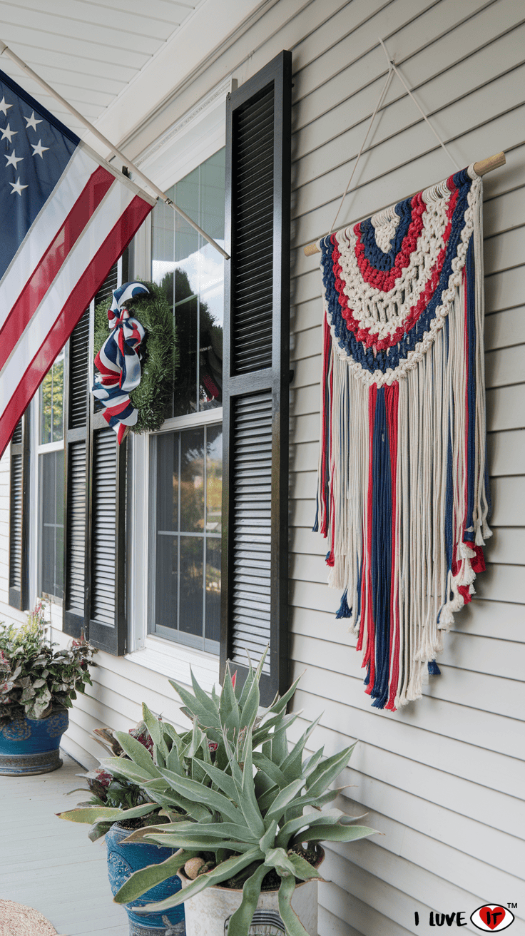 Memorial Day boho porch decor