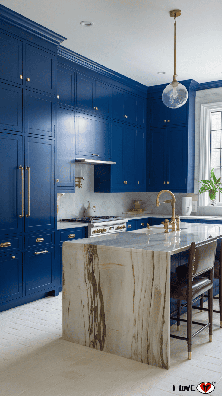 cobalt blue kitchen cabinets