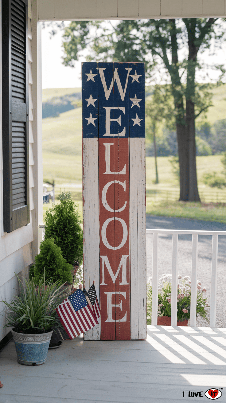 Memorial Day wooden sign