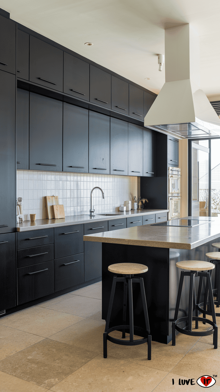 black kitchen cabinets matte