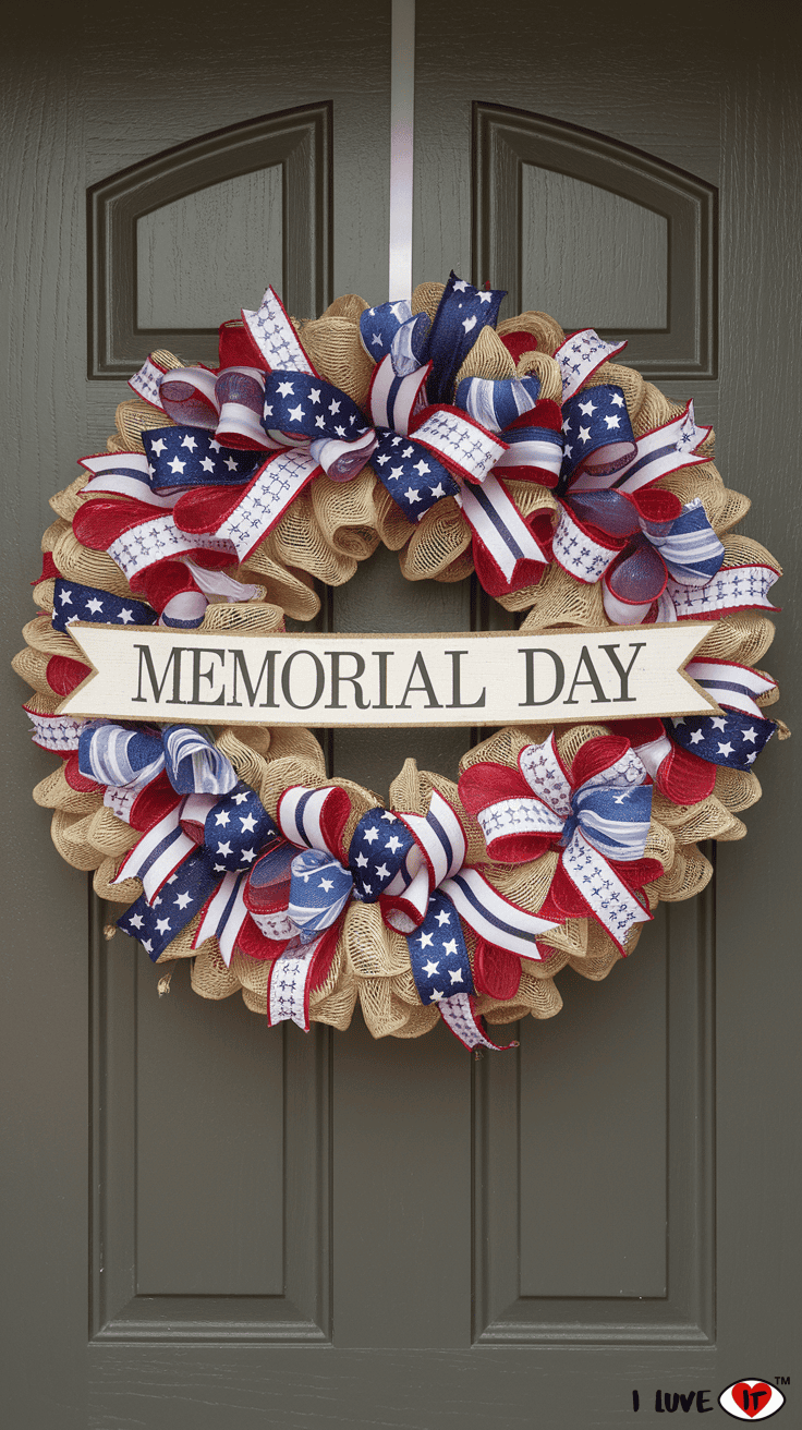 front porch patriotic wreath