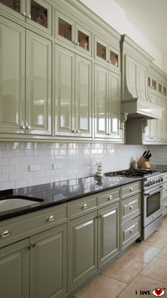 25 Beautiful Sage Green Kitchen Cabinet Ideas - I Luve It