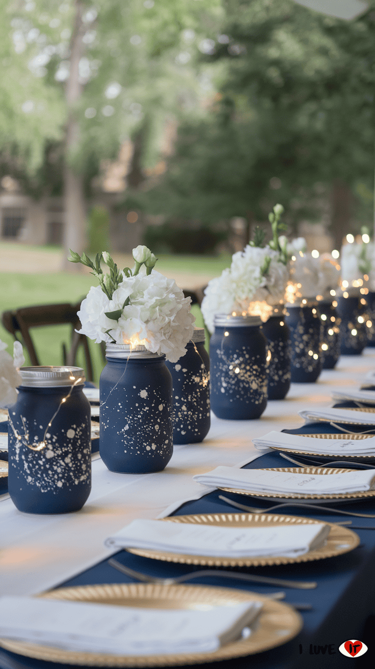 starry night graduation centerpieces