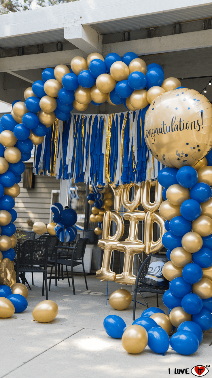 graduation party balloon arch