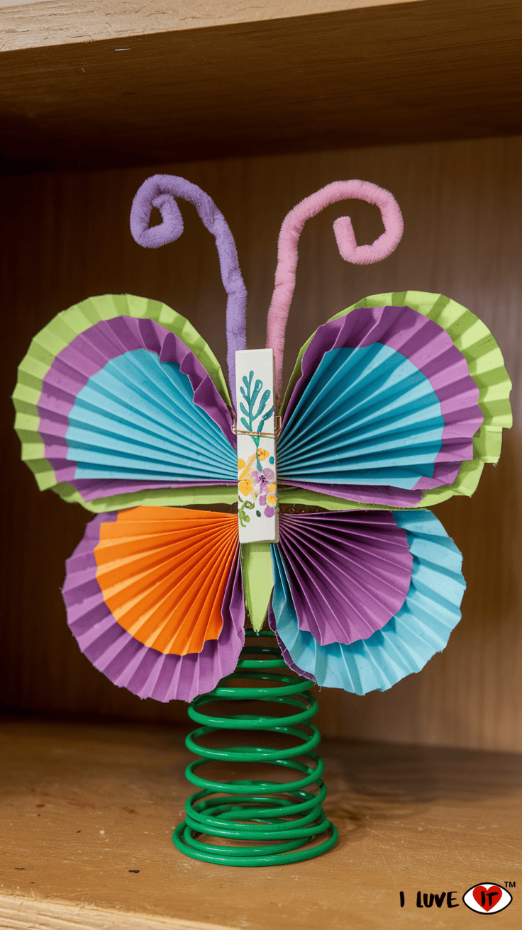 butterfly crafts cupcake liners