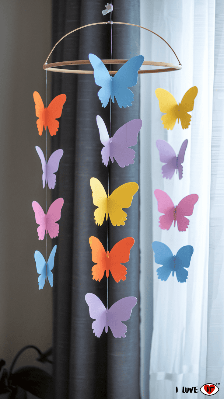 butterfly crafts mobile