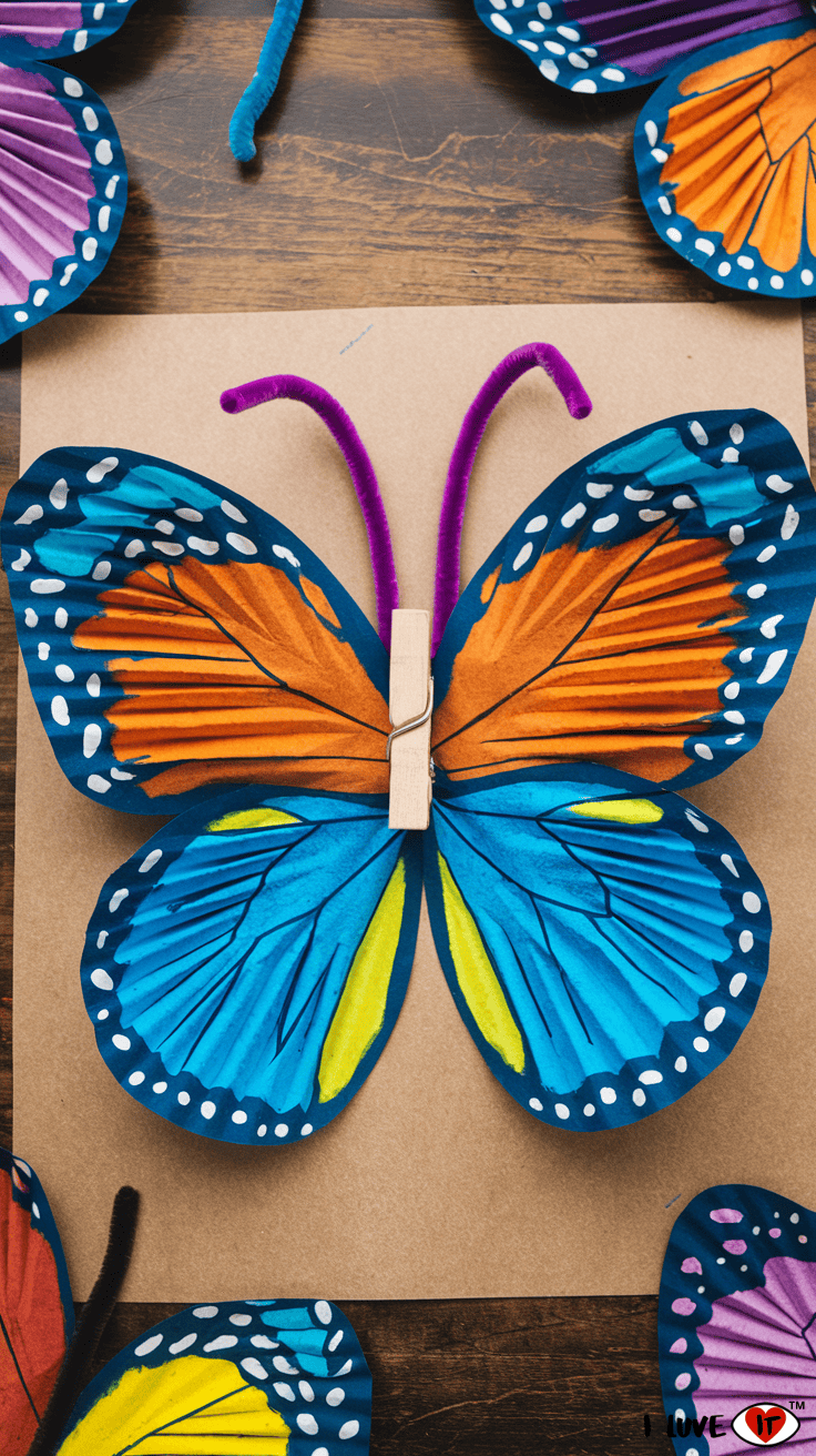 butterfly crafts for kids coffee filters