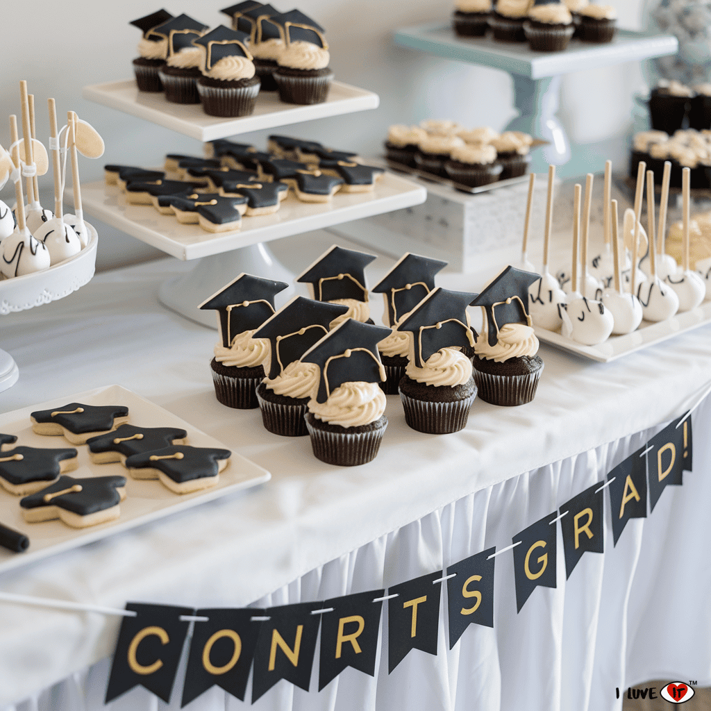 graduation dessert table