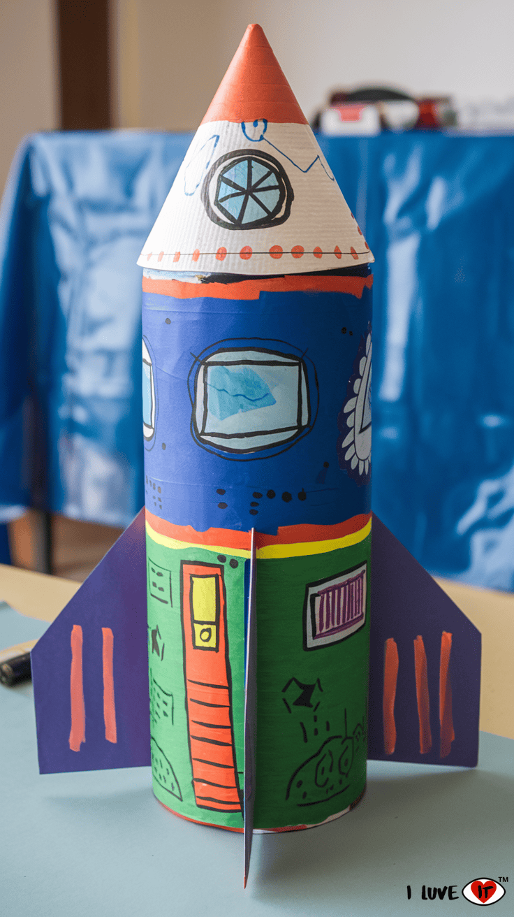 paper rocket crafts for kids