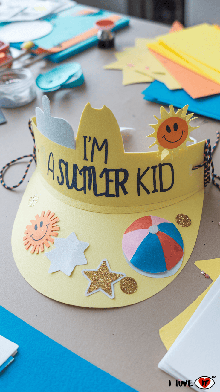 paper crafts for kids summer visor