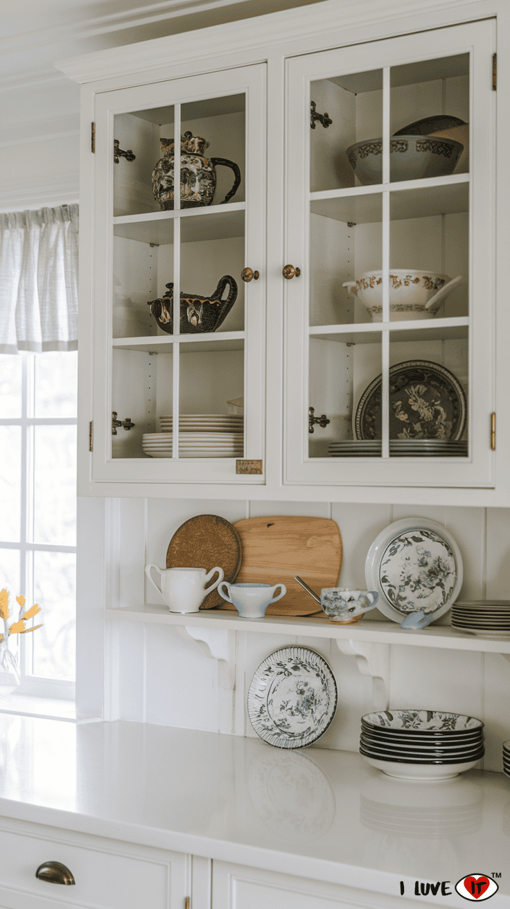 glass doors white cabinets