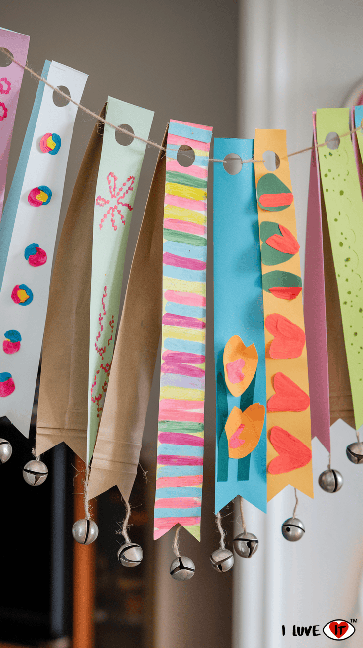 paper bags wind chimes for kids 