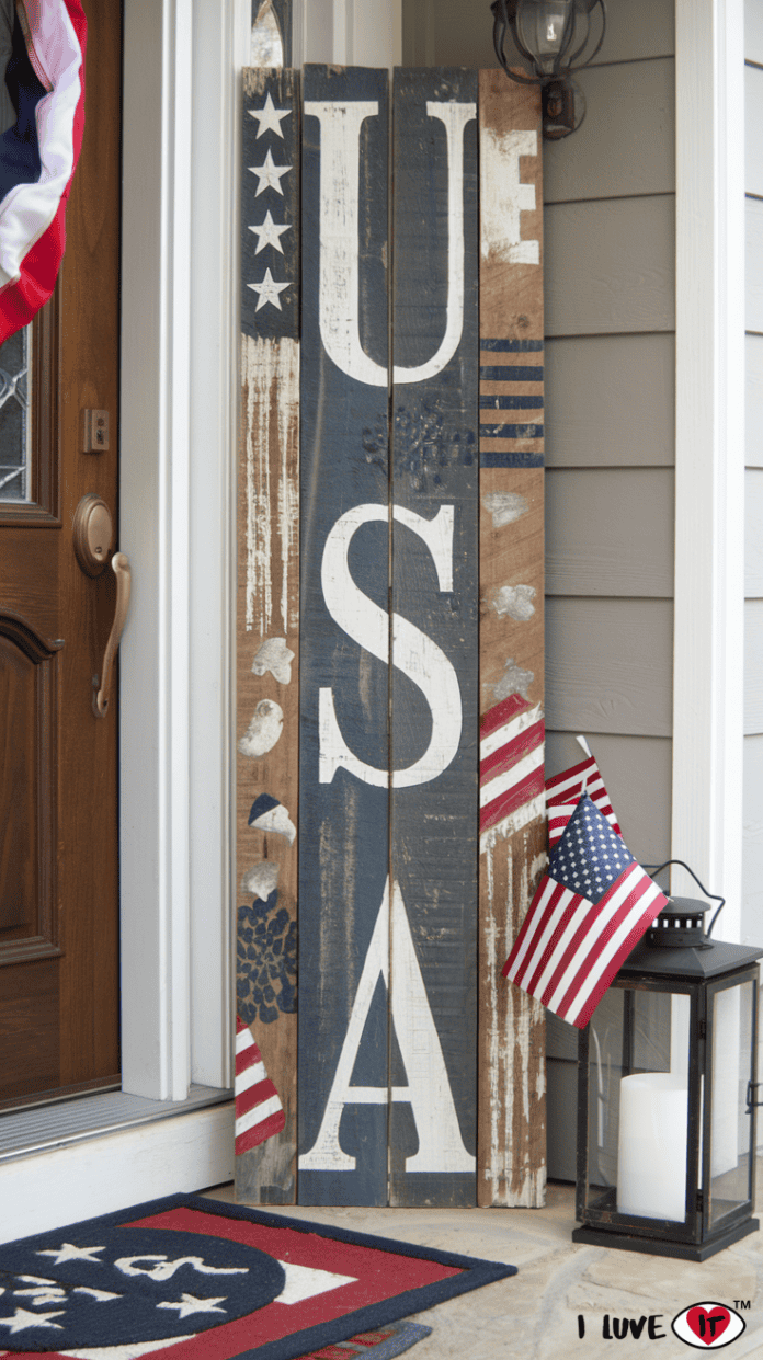 14 Fourth of July Patriotic Front Porch Decor Ideas - I Luve It