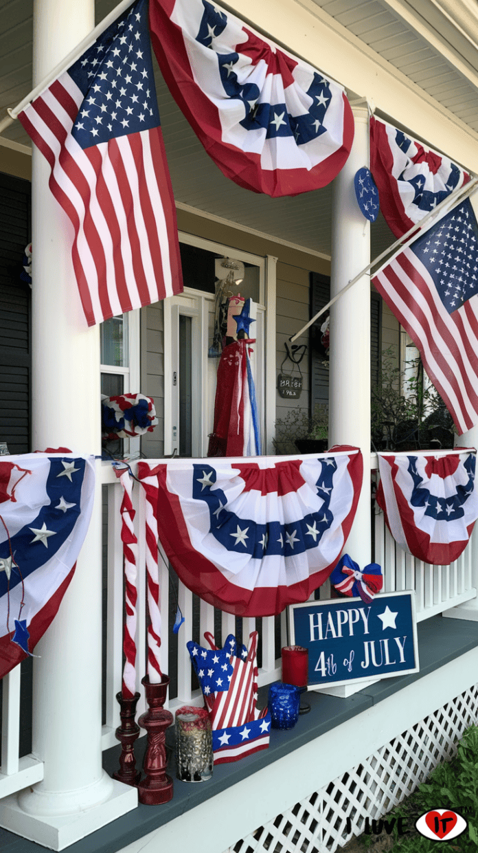 14 Fourth of July Patriotic Front Porch Decor Ideas - I Luve It